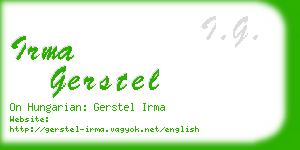 irma gerstel business card